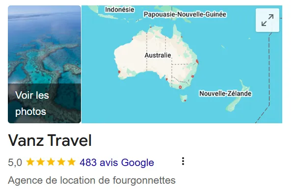 location van australie ; Vanz travel ; code promo australie van ; vanz travel avis