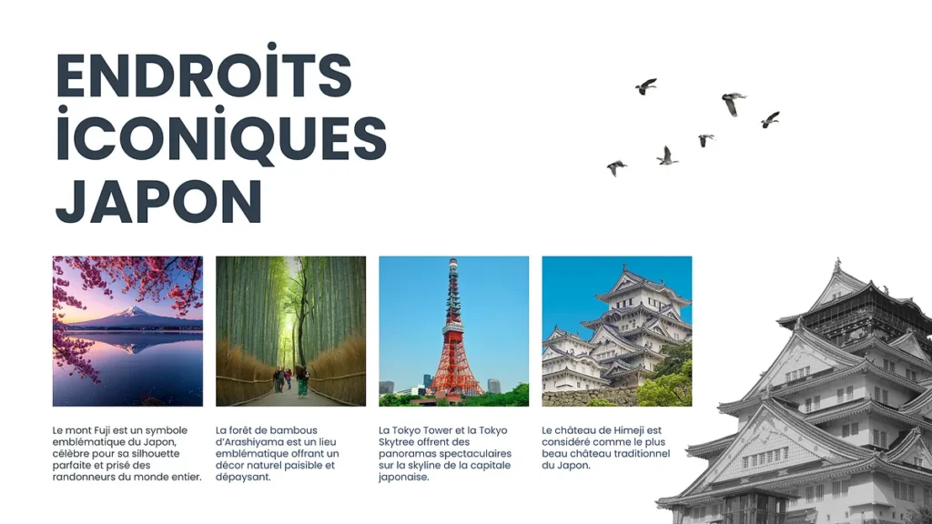 que voir au japon endroits incontournables pvt japon Mont fuji, tokyo tower, chateau de Himeji