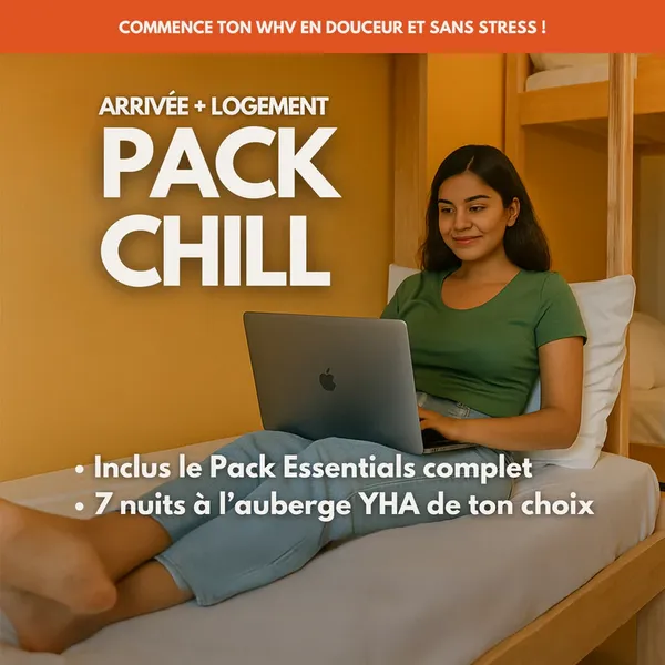 pack chill my little france arrivée en PVT Australie auberge de jeunesse démarches administratives