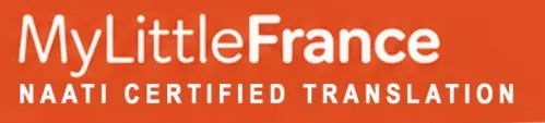 Logo My Little France – service de traduction certifiée NAATI pour le permis de conduire en Australie.